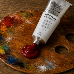 Winsor and Newton Winton Permanent Alizarin Crimson oil paint tube
